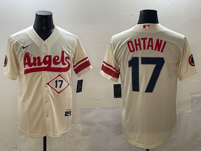 Men Los Angeles Angels #17 Ohtani Cream City Edition 2025 Nike MLB Jersey style 1